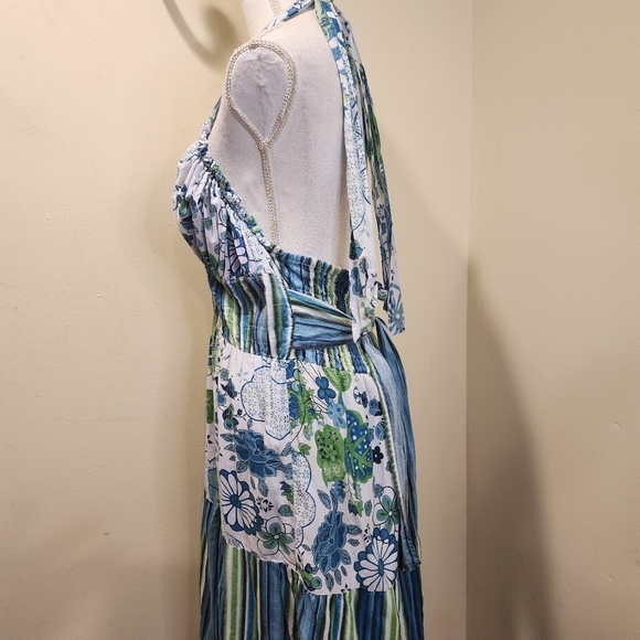 REBELLION Floral Harter Cotton Maxi Dress size L - Picture 8 of 12